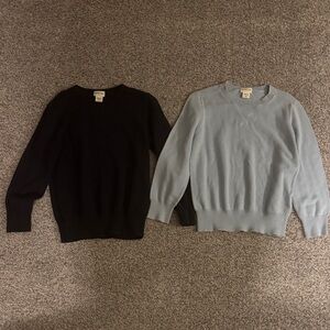 Crewcuts Boys Crewneck Sweaters in Navy and Light Blue